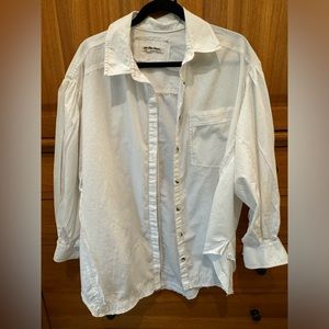 NWOT WE THE FREE Happy Hour Oversize Poplin Button-Up Shirt